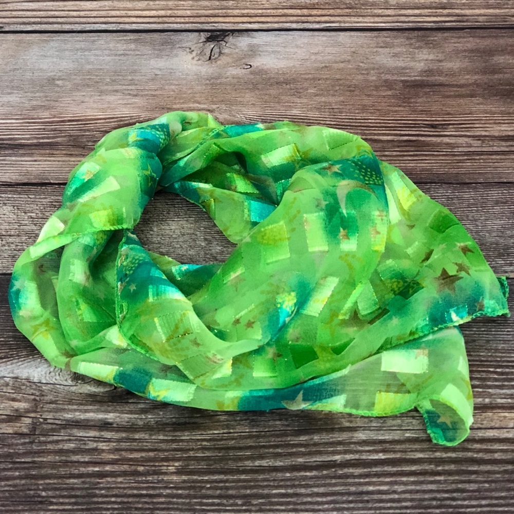 3/$21 Green / Blue Scarf - Picture 2 of 2